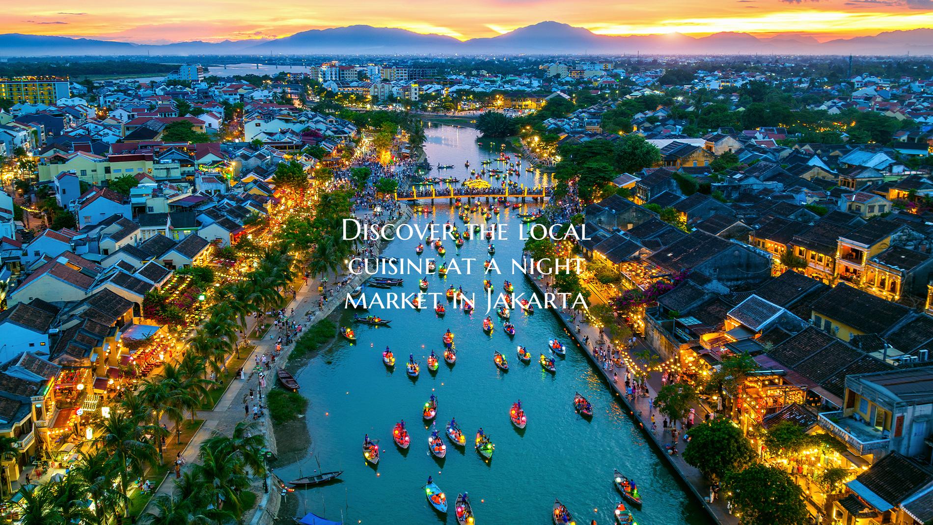 Discover the local cuisine at a night market in Ja...